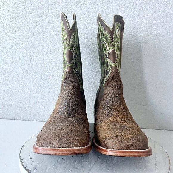 NEW Capitan CHEYENNE Mens Cowboy Boots 13D Western Square Toe Brown Leather sole - Picture 4 of 10